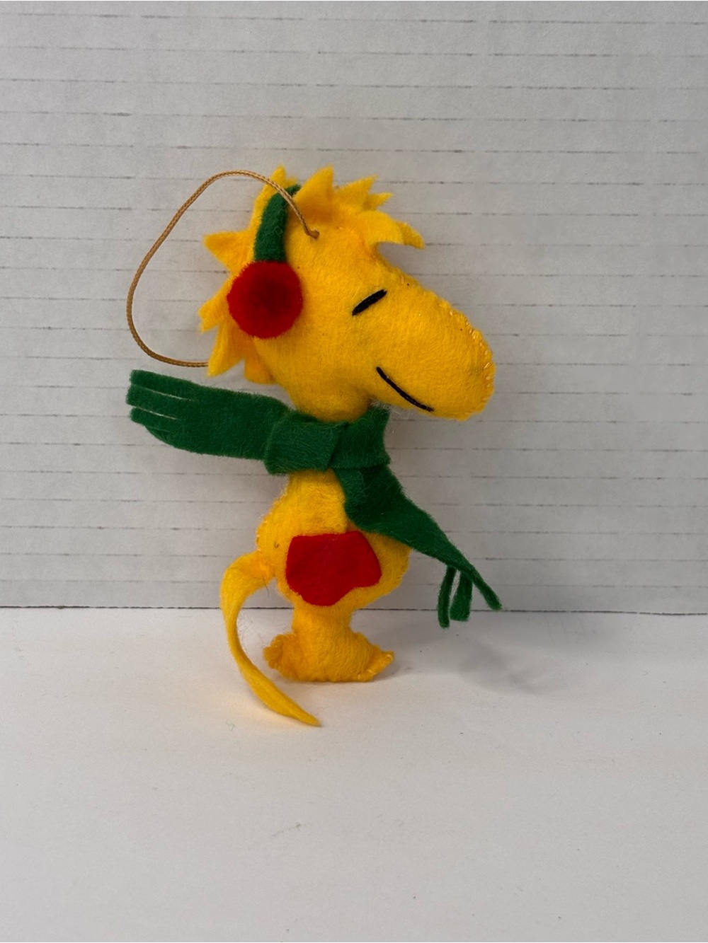 Vintage Woodstock Felt Christmas Tree Ornament 4” CUTE!! - Picture 3 of 6